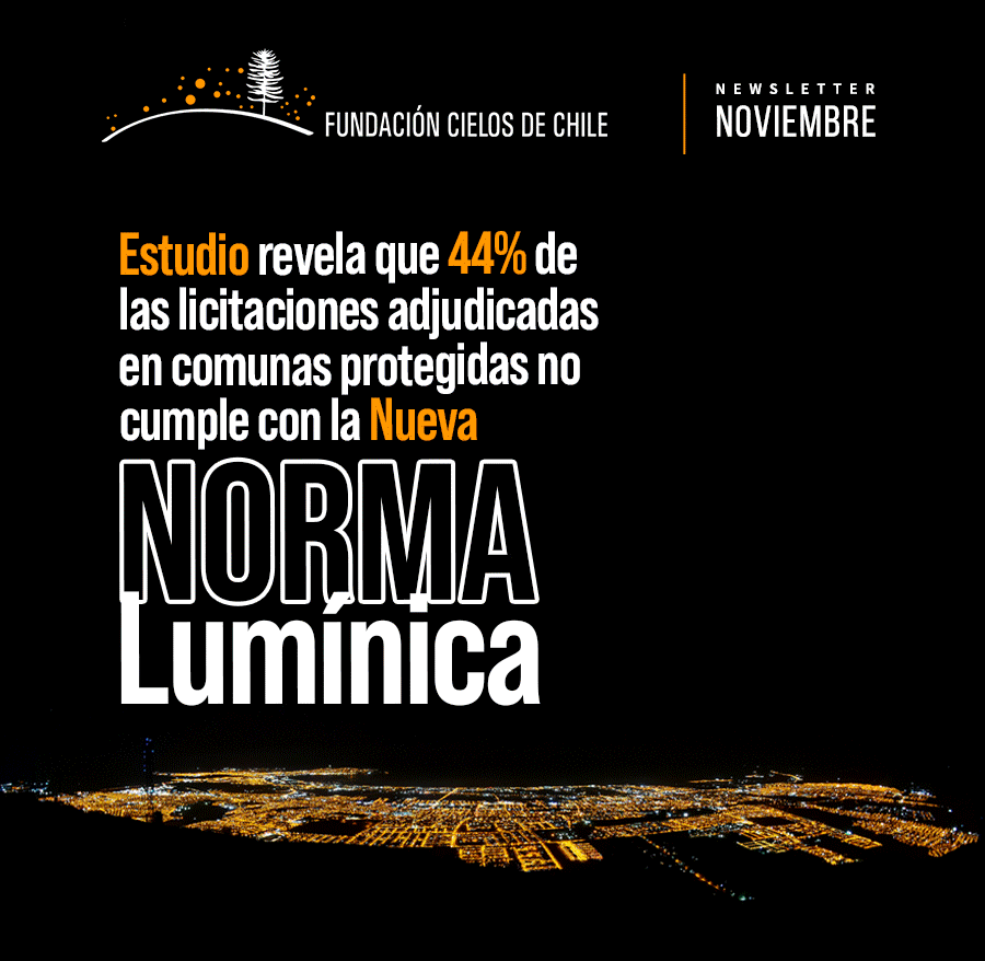 Estudio revela que 44% de las licitaciones adjudicadas en comunas protegidas no cumple con la Nueva Norma Lumínica 